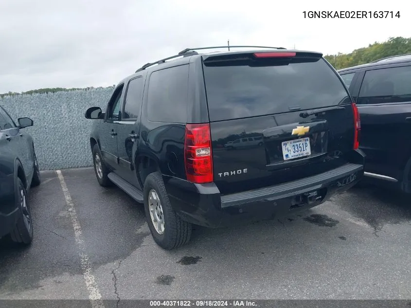 2014 Chevrolet Tahoe Ls VIN: 1GNSKAE02ER163714 Lot: 40371822