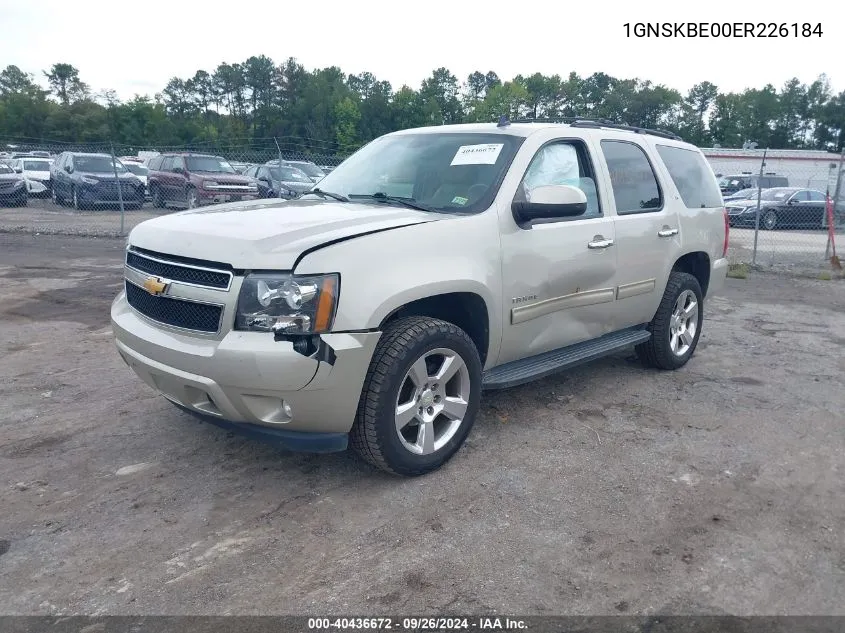 1GNSKBE00ER226184 2014 Chevrolet Tahoe Lt