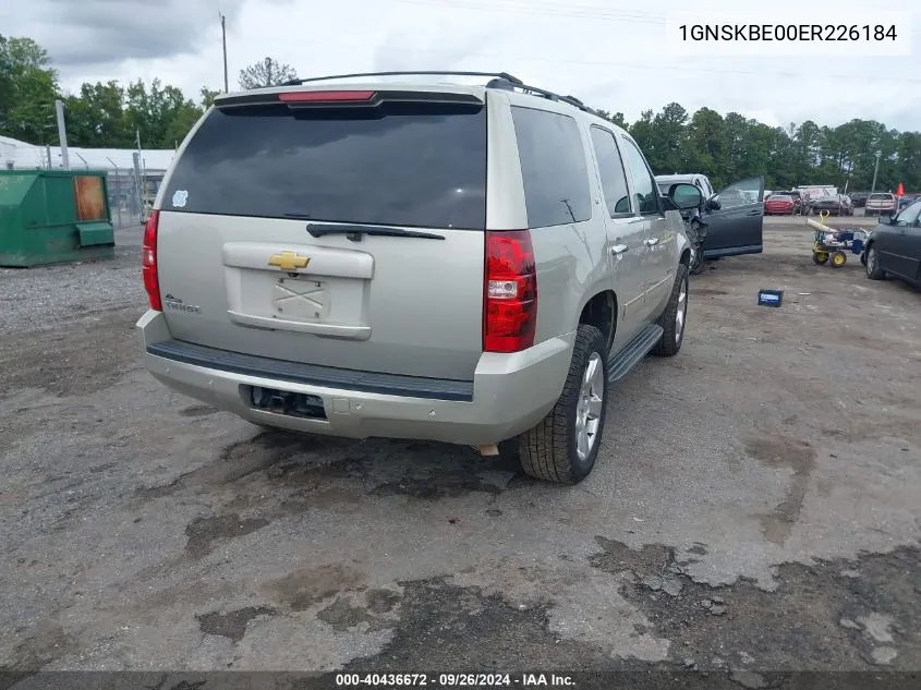 2014 Chevrolet Tahoe Lt VIN: 1GNSKBE00ER226184 Lot: 40436672