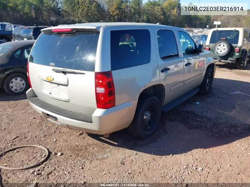 1GNLC2E03ER216914 2014 Chevrolet Tahoe Commercial Fleet