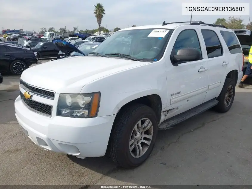 1GNSCAE09ER136801 2014 Chevrolet Tahoe Ls