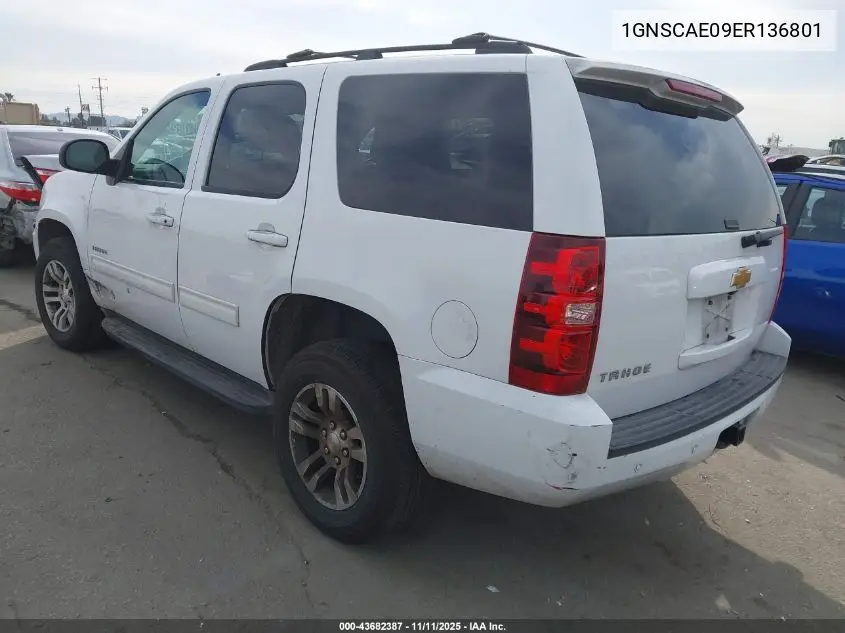 1GNSCAE09ER136801 2014 Chevrolet Tahoe Ls
