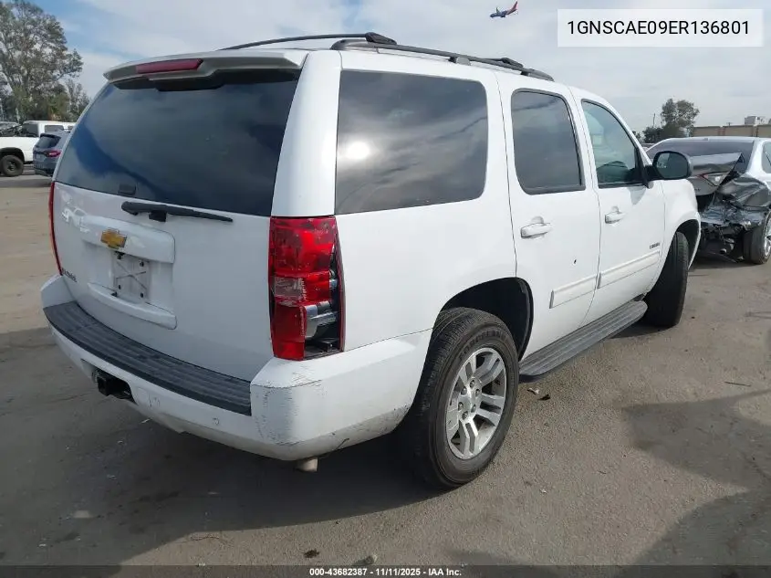 1GNSCAE09ER136801 2014 Chevrolet Tahoe Ls