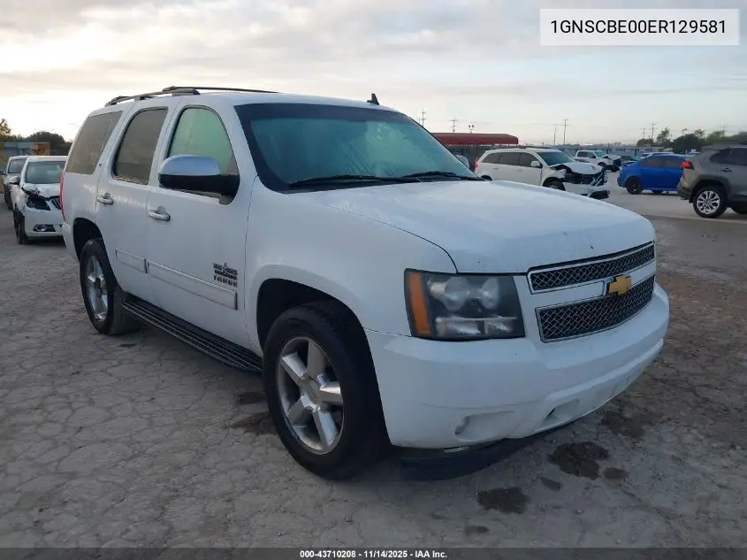 1GNSCBE00ER129581 2014 Chevrolet Tahoe Lt