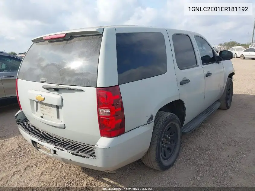1GNLC2E01ER181192 2014 Chevrolet Tahoe Commercial Fleet