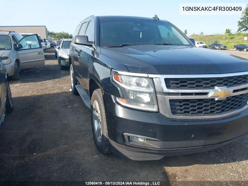 2015 Chevrolet Tahoe VIN: 1GNSKAKC4FR300409 Lot: 12060419