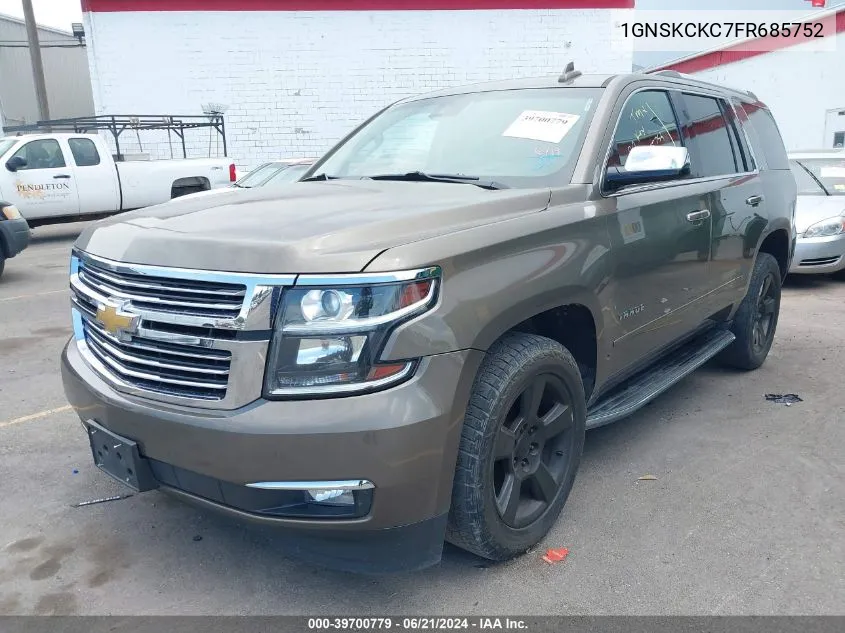 1GNSKCKC7FR685752 2015 Chevrolet Tahoe Ltz