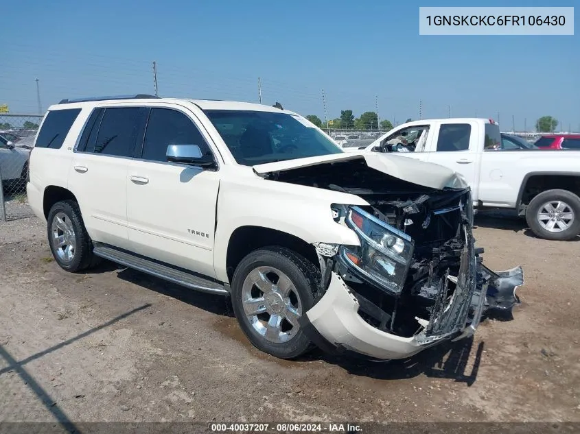 2015 Chevrolet Tahoe Ltz VIN: 1GNSKCKC6FR106430 Lot: 40037207