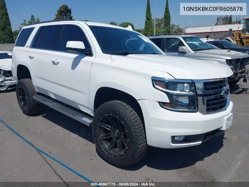 1GNSKBKC0FR605878 2015 Chevrolet Tahoe Lt