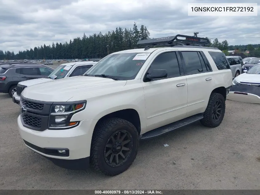 2015 Chevrolet Tahoe Ltz VIN: 1GNSKCKC1FR272192 Lot: 40080979