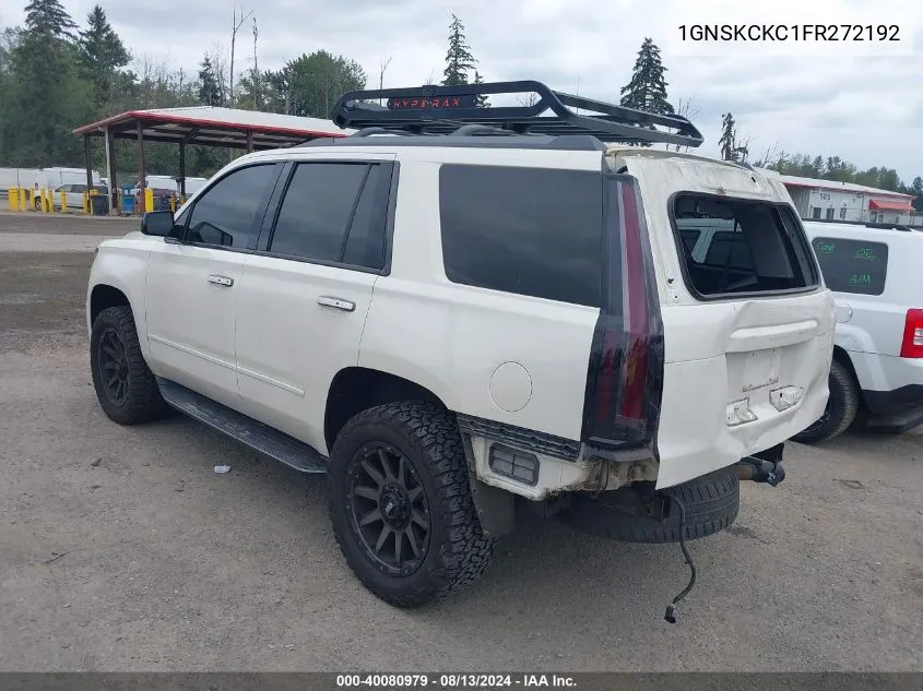 2015 Chevrolet Tahoe Ltz VIN: 1GNSKCKC1FR272192 Lot: 40080979