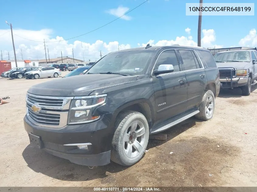 2015 Chevrolet Tahoe C1500 Ltz VIN: 1GNSCCKC4FR648199 Lot: 40110771