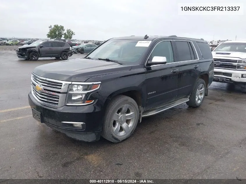 2015 Chevrolet Tahoe Ltz VIN: 1GNSKCKC3FR213337 Lot: 40112910