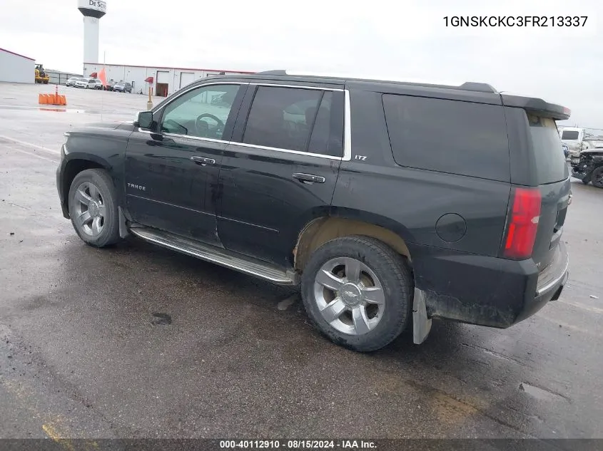 2015 Chevrolet Tahoe Ltz VIN: 1GNSKCKC3FR213337 Lot: 40112910