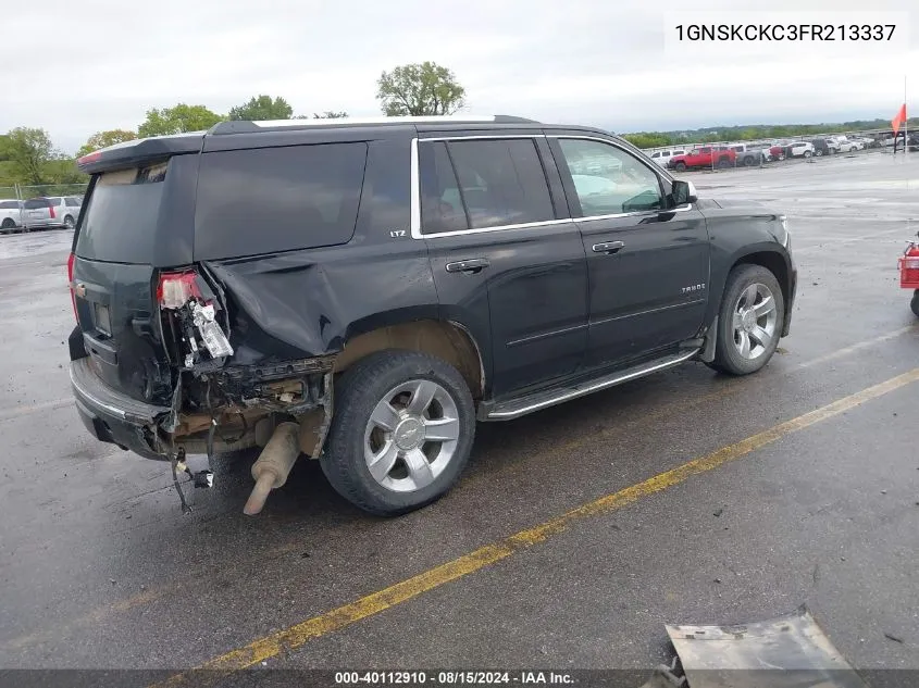 2015 Chevrolet Tahoe Ltz VIN: 1GNSKCKC3FR213337 Lot: 40112910