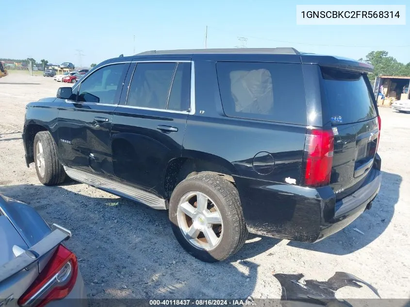 2015 Chevrolet Tahoe Lt VIN: 1GNSCBKC2FR568314 Lot: 40118437