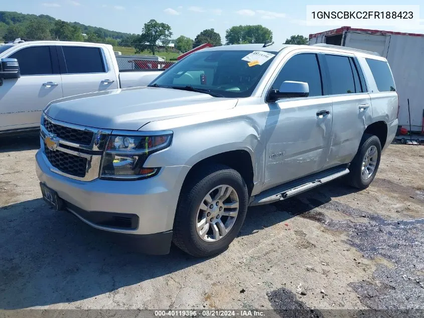 2015 Chevrolet Tahoe Lt VIN: 1GNSCBKC2FR188423 Lot: 40119396