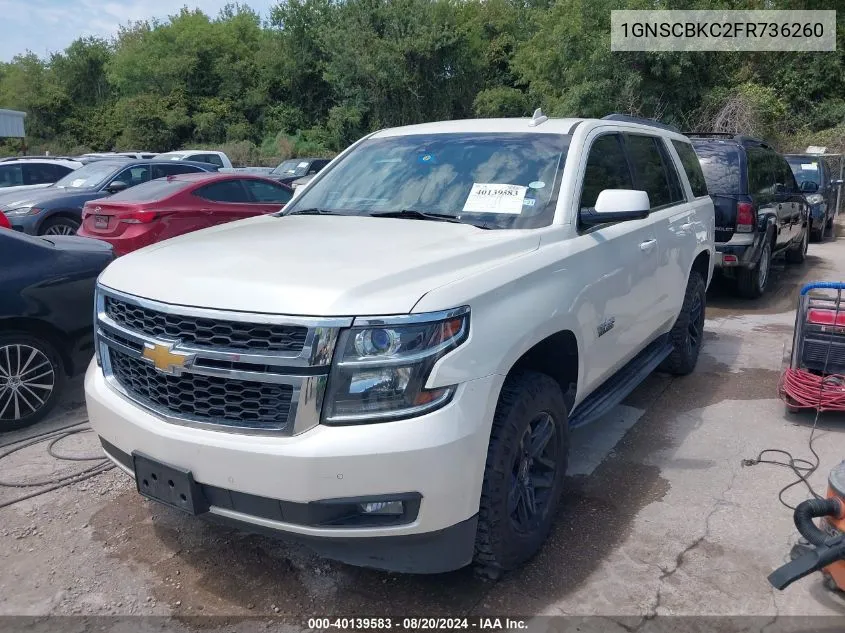 1GNSCBKC2FR736260 2015 Chevrolet Tahoe Lt