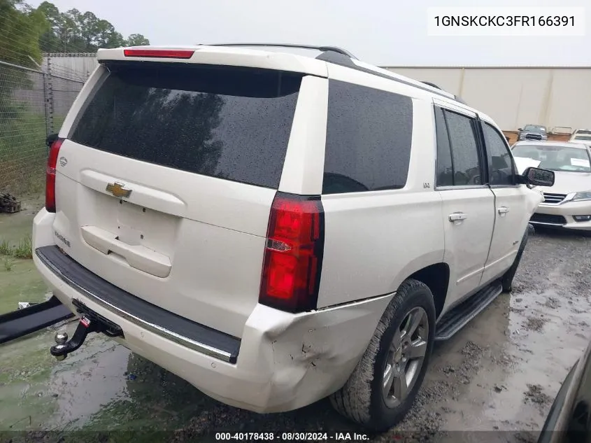 2015 Chevrolet Tahoe Ltz VIN: 1GNSKCKC3FR166391 Lot: 40178438