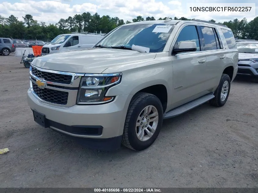 1GNSCBKC1FR602257 2015 Chevrolet Tahoe Lt