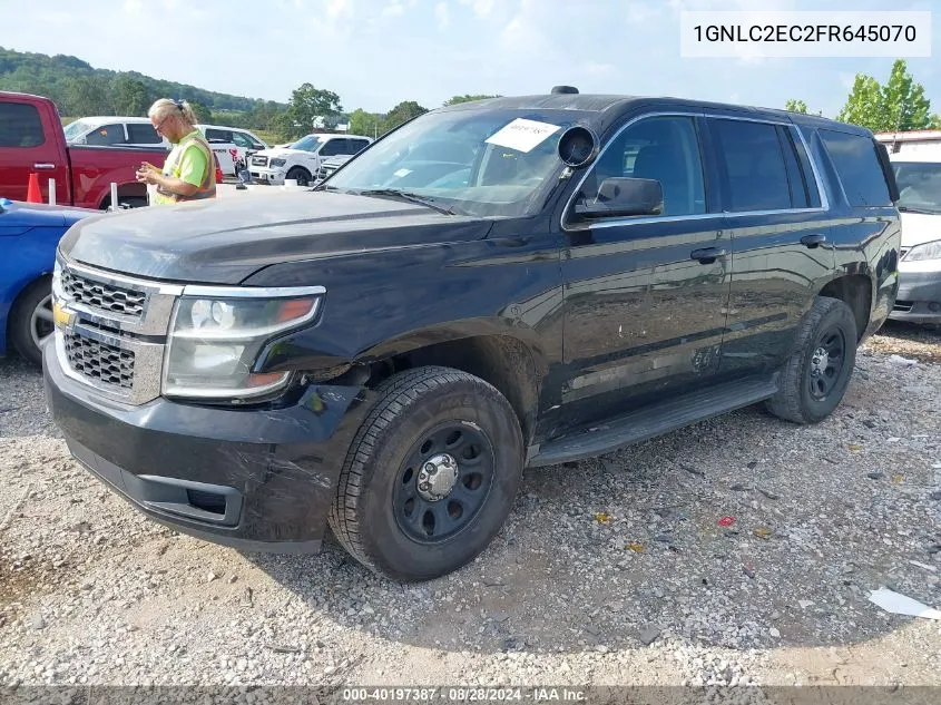 2015 Chevrolet Tahoe Commercial Fleet VIN: 1GNLC2EC2FR645070 Lot: 40197387