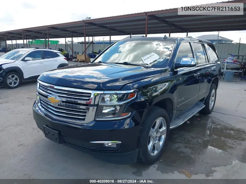 2015 Chevrolet Tahoe Ltz VIN: 1GNSCCKC7FR211653 Lot: 40209016