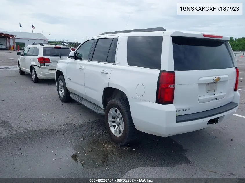 2015 Chevrolet Tahoe Ls VIN: 1GNSKAKCXFR187923 Lot: 40226767