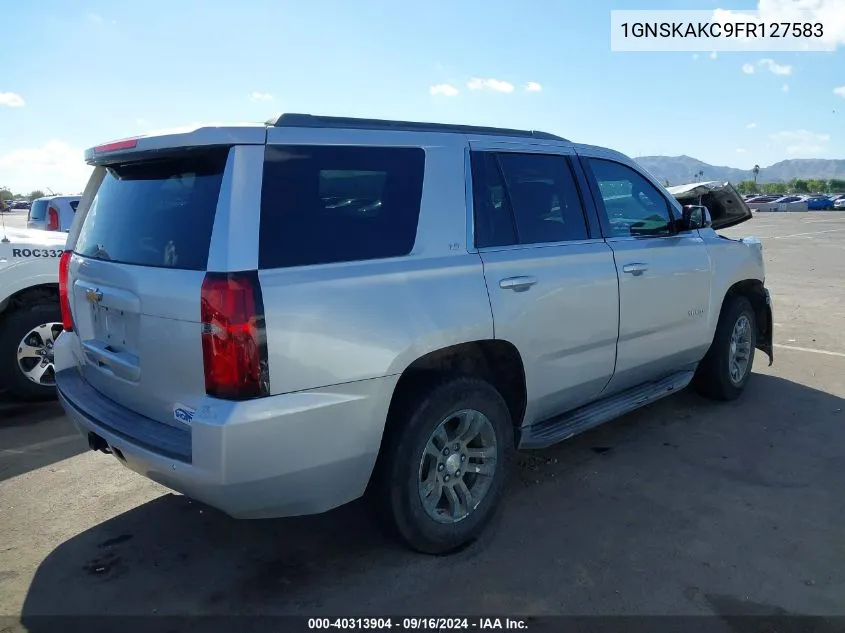 2015 Chevrolet Tahoe Ls VIN: 1GNSKAKC9FR127583 Lot: 40313904