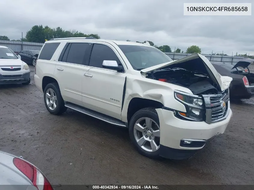 2015 Chevrolet Tahoe Ltz VIN: 1GNSKCKC4FR685658 Lot: 40342934