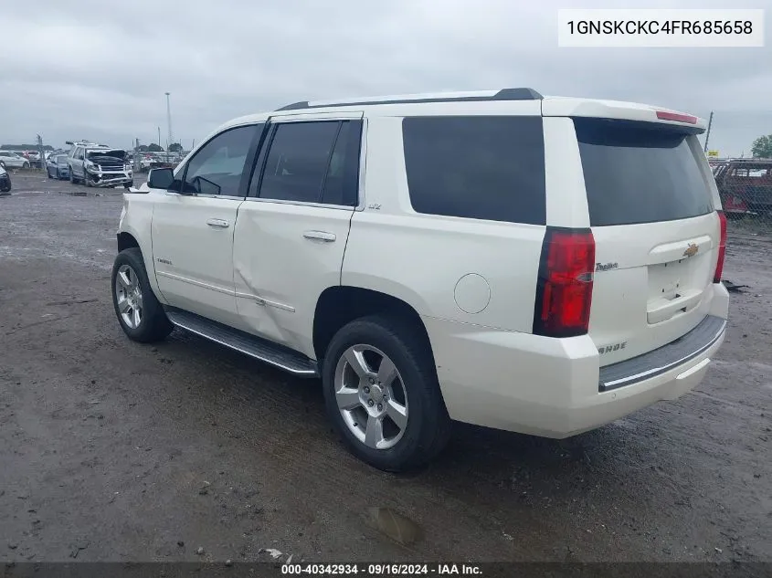 1GNSKCKC4FR685658 2015 Chevrolet Tahoe Ltz