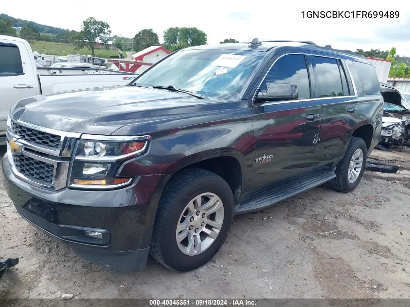 1GNSCBKC1FR699489 2015 Chevrolet Tahoe Lt