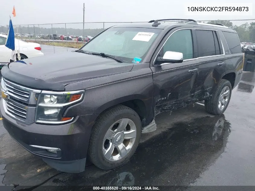 1GNSKCKC2FR594873 2015 Chevrolet Tahoe Ltz