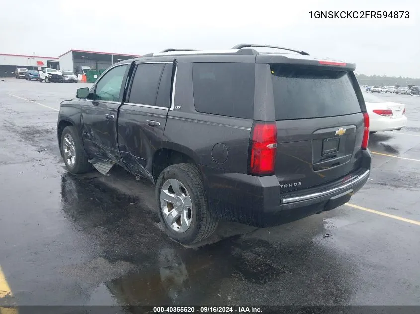 1GNSKCKC2FR594873 2015 Chevrolet Tahoe Ltz