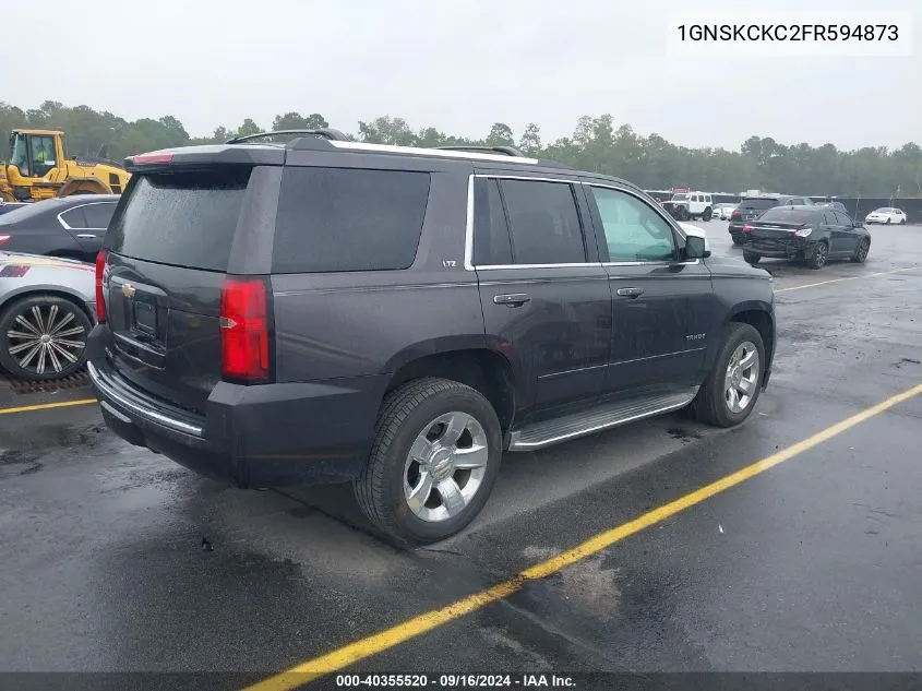 1GNSKCKC2FR594873 2015 Chevrolet Tahoe Ltz