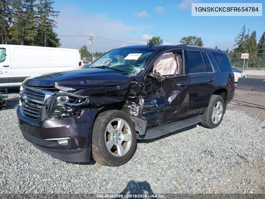 2015 Chevrolet Tahoe Ltz VIN: 1GNSKCKC8FR654784 Lot: 40362089