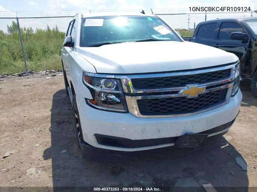 2015 Chevrolet Tahoe Lt VIN: 1GNSCBKC4FR109124 Lot: 40373253