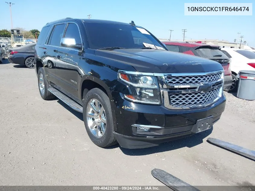 1GNSCCKC1FR646474 2015 Chevrolet Tahoe Ltz