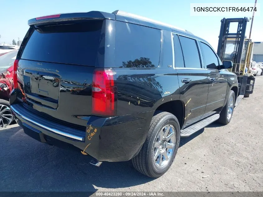 1GNSCCKC1FR646474 2015 Chevrolet Tahoe Ltz