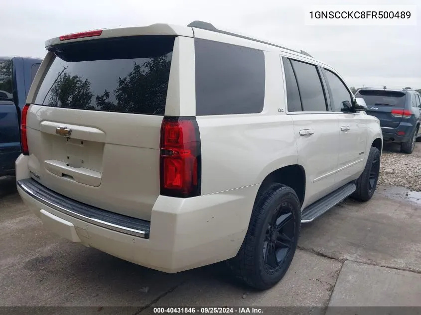 2015 Chevrolet Tahoe Ltz VIN: 1GNSCCKC8FR500489 Lot: 40431846