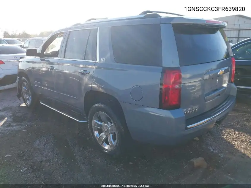 1GNSCCKC3FR639820 2015 Chevrolet Tahoe Ltz