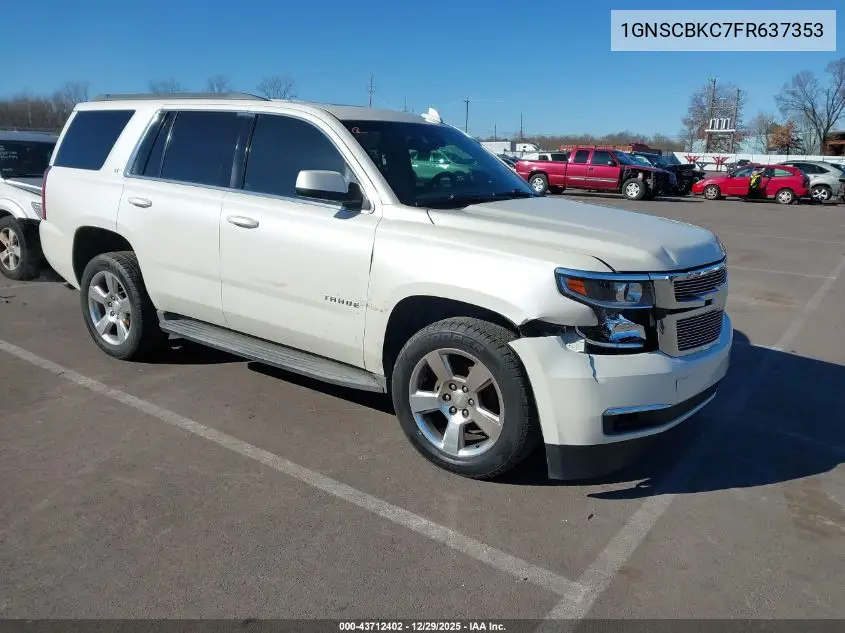 1GNSCBKC7FR637353 2015 Chevrolet Tahoe Lt