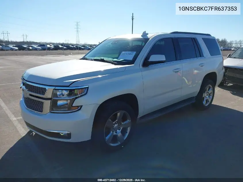 1GNSCBKC7FR637353 2015 Chevrolet Tahoe Lt