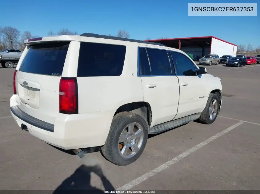 1GNSCBKC7FR637353 2015 Chevrolet Tahoe Lt