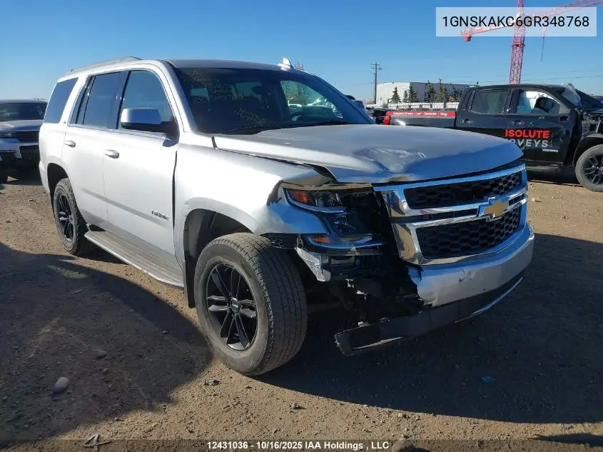1GNSKAKC6GR348768 2016 Chevrolet Tahoe Ls