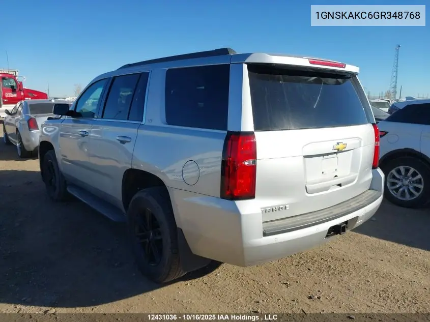 1GNSKAKC6GR348768 2016 Chevrolet Tahoe Ls