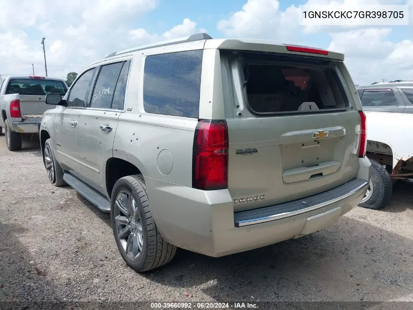 2016 Chevrolet Tahoe Ltz VIN: 1GNSKCKC7GR398705 Lot: 39660992