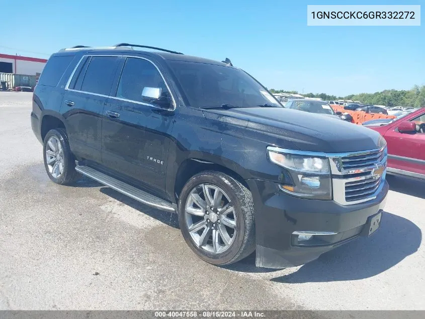 1GNSCCKC6GR332272 2016 Chevrolet Tahoe C1500 Ltz