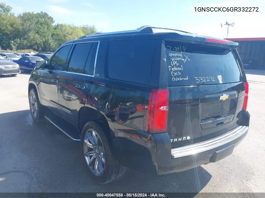 1GNSCCKC6GR332272 2016 Chevrolet Tahoe C1500 Ltz