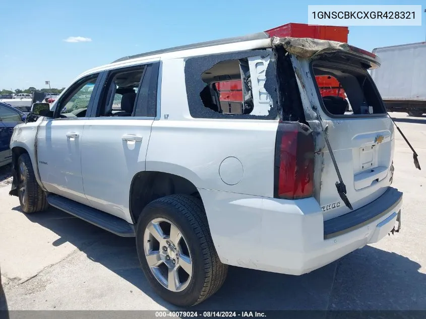 1GNSCBKCXGR428321 2016 Chevrolet Tahoe Lt