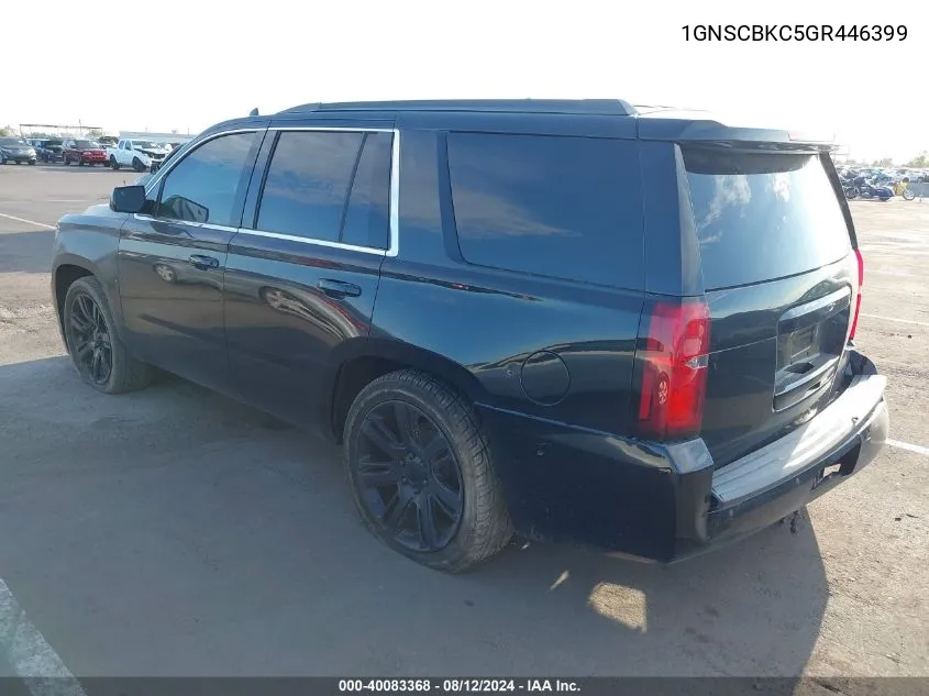 1GNSCBKC5GR446399 2016 Chevrolet Tahoe Lt